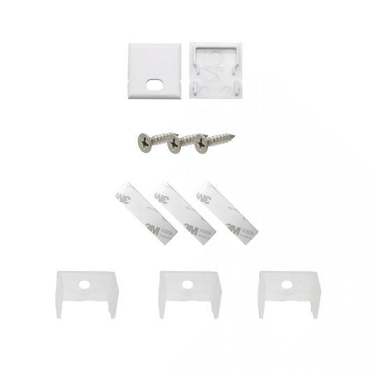 Eindkapjes en beugeltjes voor breed profiel met rechte afdekkap - PRBR-OBRTAC