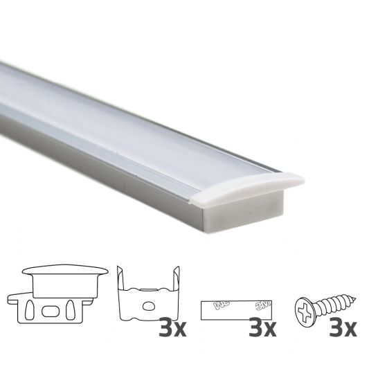 Led profiel 1 meter inbouw laag 8 mm slim line