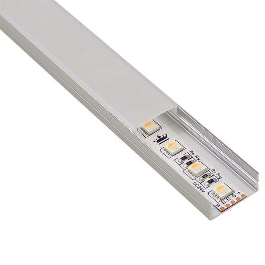 Led profiel 4 meter opbouw breed laag 10 mm