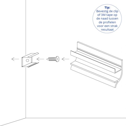 Led profiel up light muur profiel 1 meter