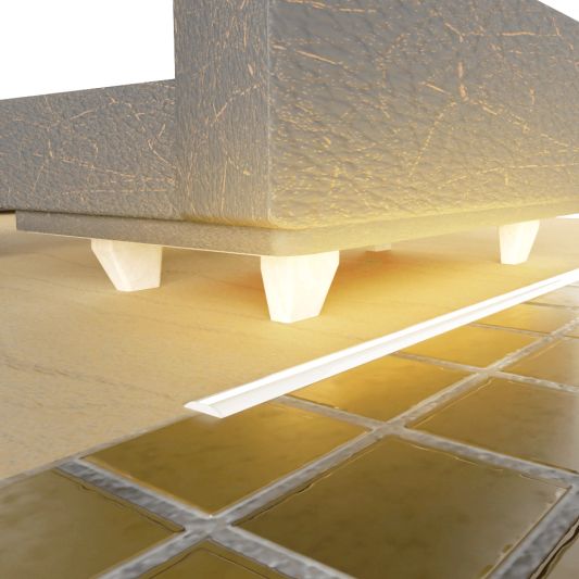 Led profiel voor vloer 1 meter opbouw 10 mm