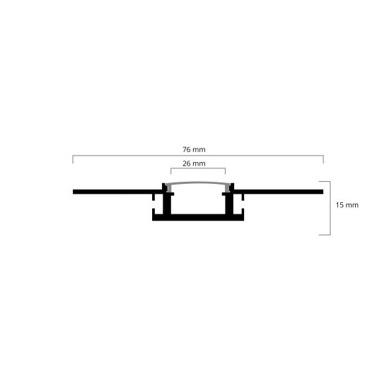 Led stuc profiel breed 1,5 meter