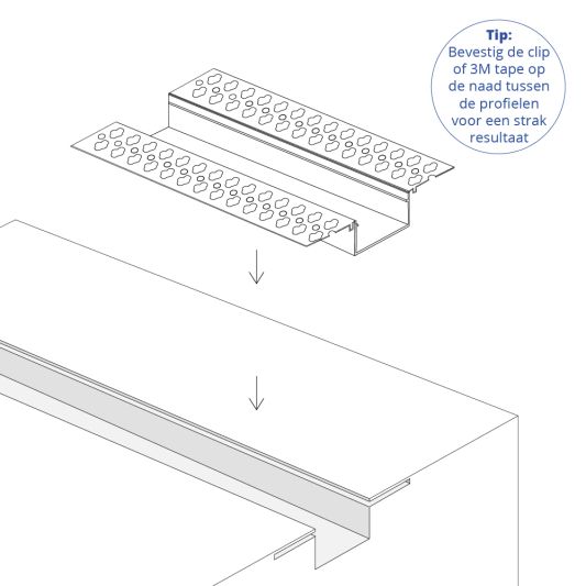 Led stuc profiel breed 3 meter