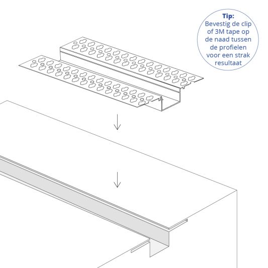 Led stuc profiel smal 1 meter