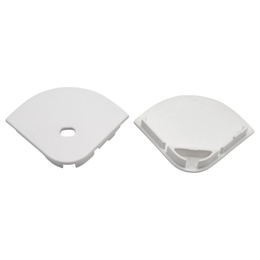 Ledstrip hoekprofiel 1 meter ronde afdekkap breed 30 mm