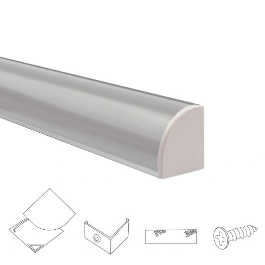 Ledstrip profiel hoek Slim line - compleet met afdekkap 3 meter