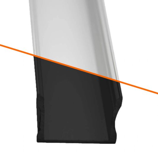 Los led profiel 1 meter opbouw breed hoog 15mm