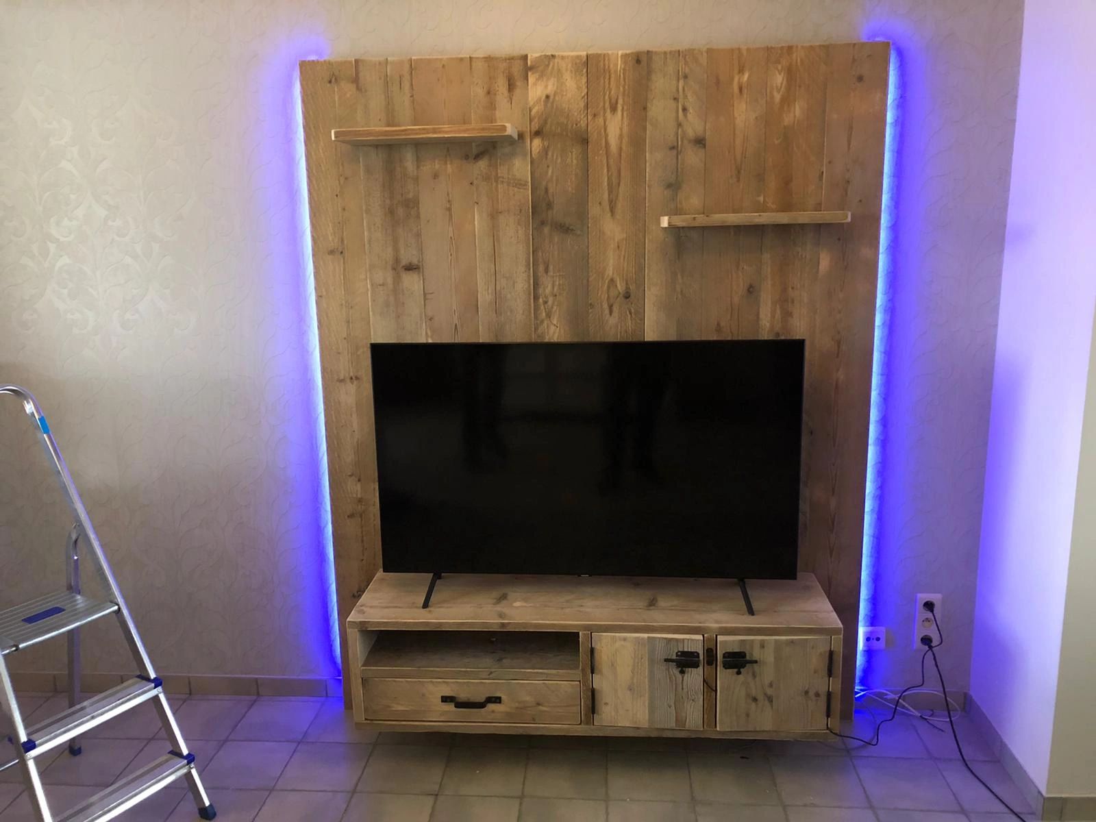 Aluminium ledstrip profiel zwart opbouw 2M - 15 mm hoog - compleet met afdekkap