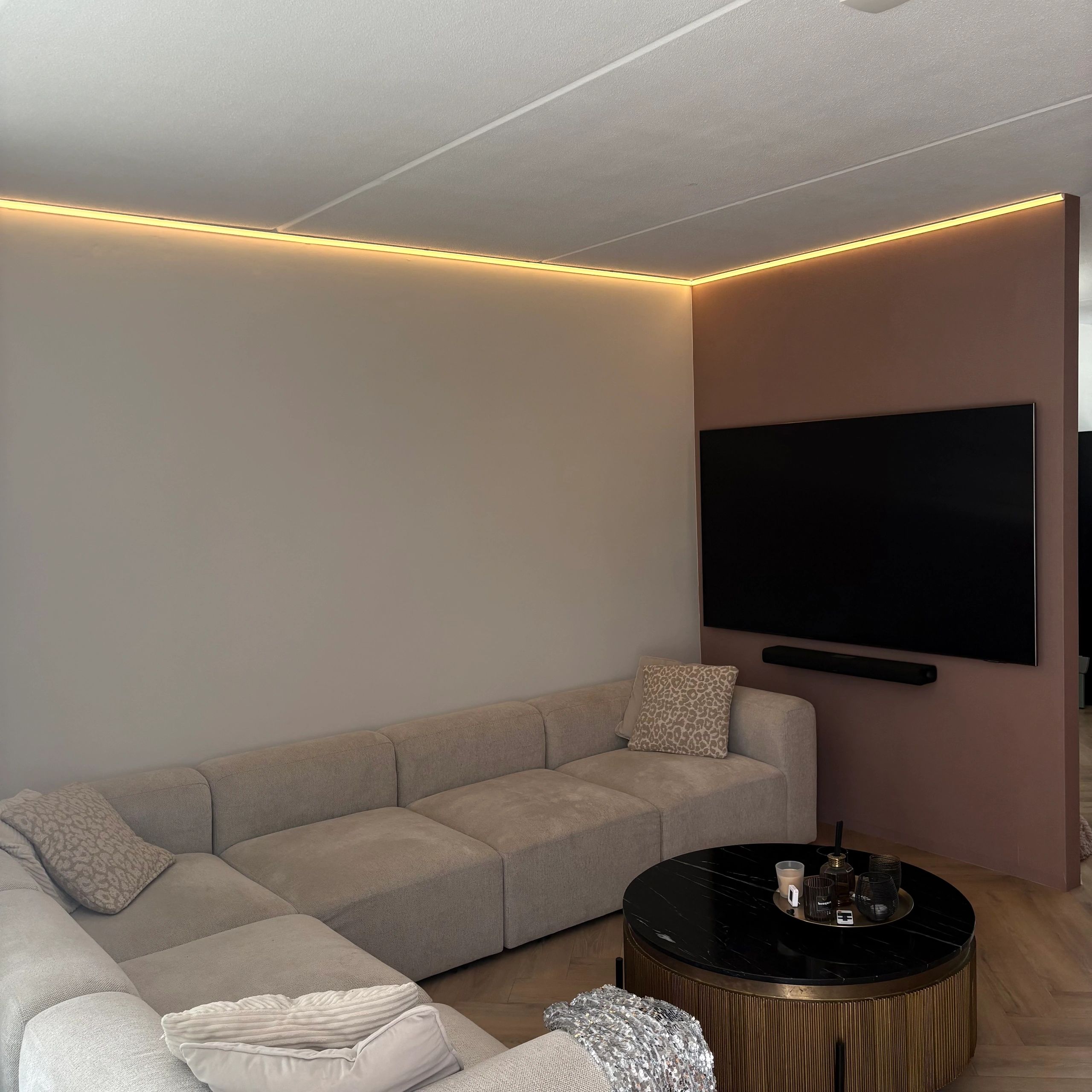 Ledstrip profiel hoek in wit - Slim line - compleet inclusief afdekkap 4 meter